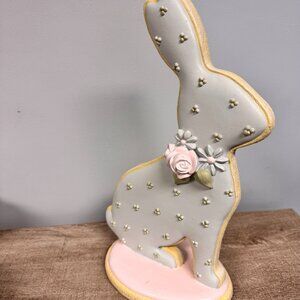 Easter Bunny 14" Cookie Cut Out Spring Figurine